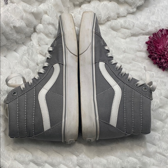 🌹 VINTAGE Vans • Gray and White High-Top Sneakers “WORLD’S #1 SKATEBOARD SHOE - Picture 14 of 15